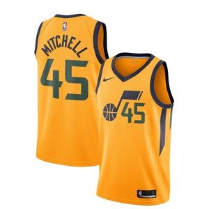 Men's Utah Jazz Donovan Mitchell Nike Brand Gold 2020/21 Swingman Jersey